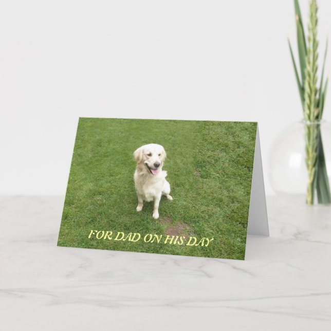 Golden Retriever Father's Day Card (Front)