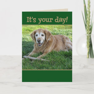 Golden Retriever Father's Day Card