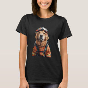Golden Retriever Firefighter T-Shirt