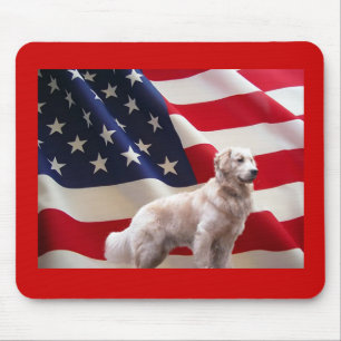 Golden Retriever Flag Mousepad