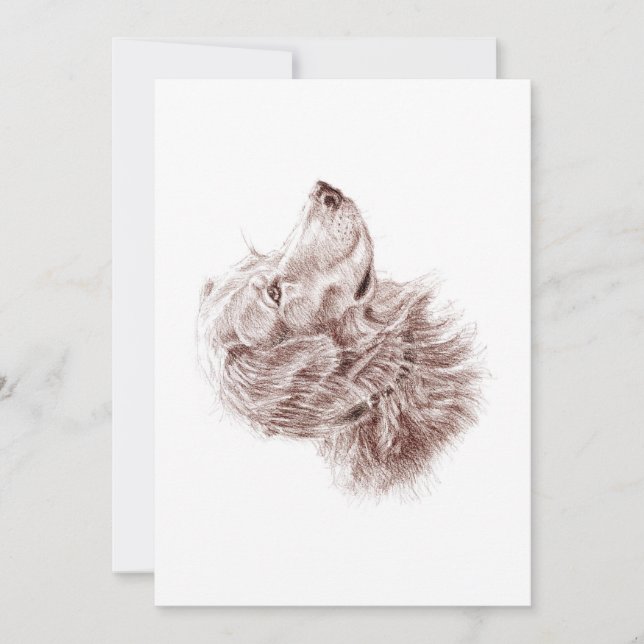 Golden Retriever Flat Card (Front)