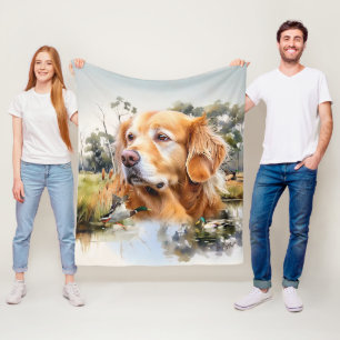 Golden Retriever Fleece Blanket