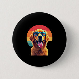 Golden Retriever for Kids Boys Girls Sunglasses Pe 6 Cm Round Badge