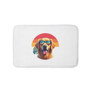 Golden Retriever for Kids Boys Girls Sunglasses Pe Bath Mat