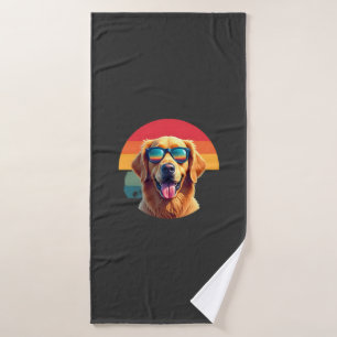 Golden Retriever for Kids Boys Girls Sunglasses Pe Bath Towel