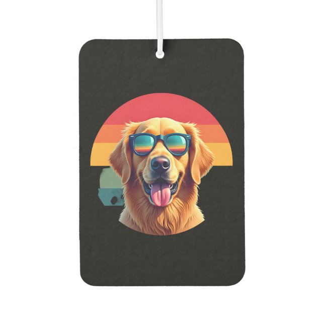 Golden Retriever for Kids Boys Girls Sunglasses Pe Car Air Freshener (Front)