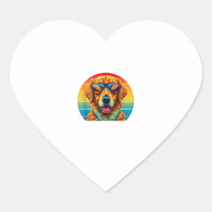 Golden Retriever for Kids Boys Girls Sunglasses Pe Heart Sticker