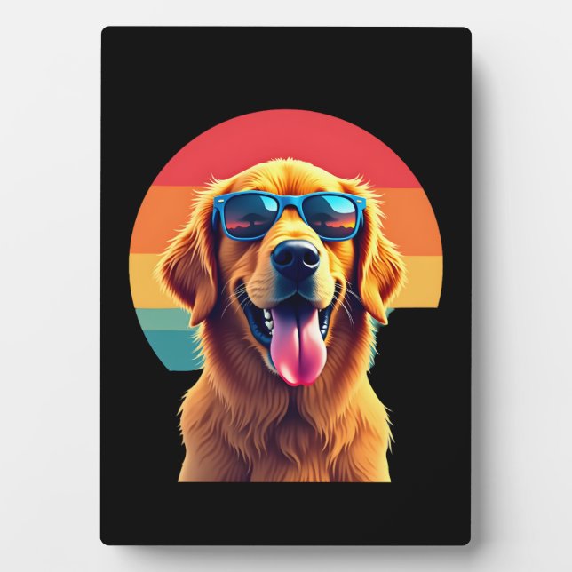 Golden Retriever for Kids Boys Girls Sunglasses Pe Plaque (Front)