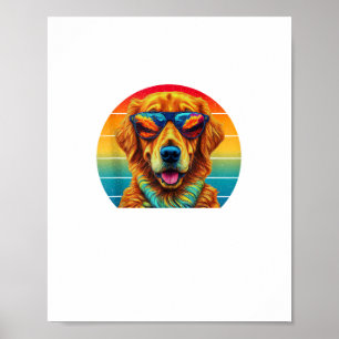 Golden Retriever for Kids Boys Girls Sunglasses Pe Poster