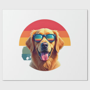 Golden Retriever for Kids Boys Girls Sunglasses Pe Wrapping Paper