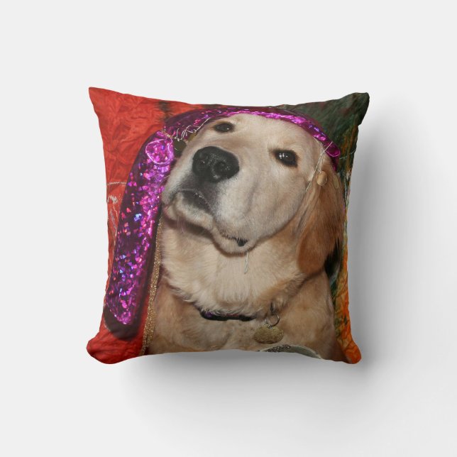 Golden Retriever Fortune Teller Cushion (Front)