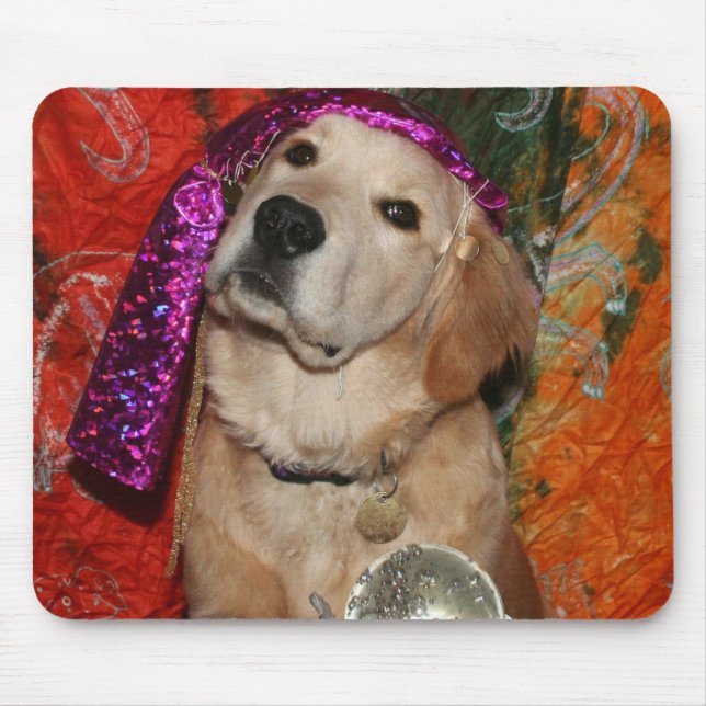 Golden Retriever Fortune Teller Mouse Mat (Front)