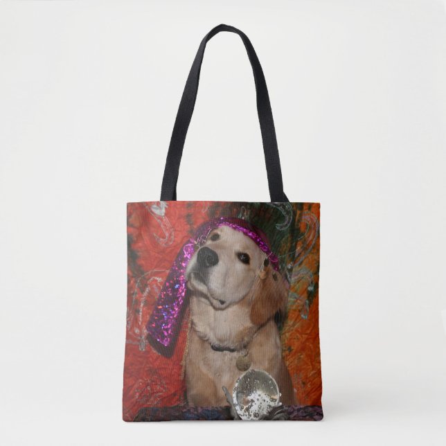 Golden Retriever Fortune Teller Tote Bag (Front)