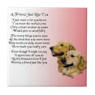 Golden Retriever - Friend Poem Tile