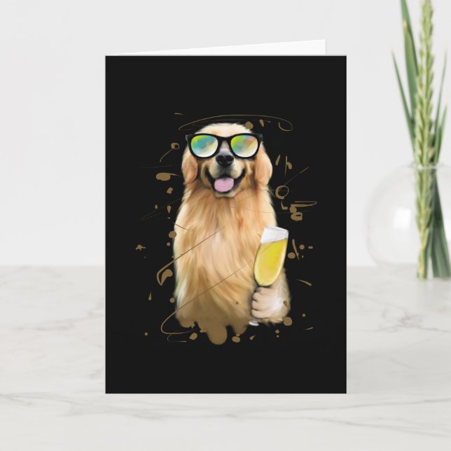 Golden Retriever Funny Dog Gifts Love Card (Front)