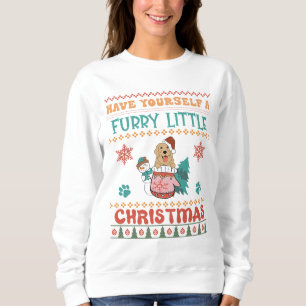 Golden Retriever Furry Little Christmas Sweatshirt