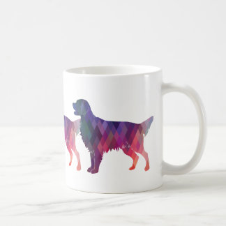 Golden Retriever Geometric Pattern Silhouette Coffee Mug