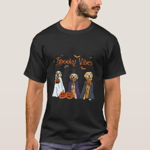 Golden Retriever Ghost Dogs Halloween Dog Witch Sp T-Shirt