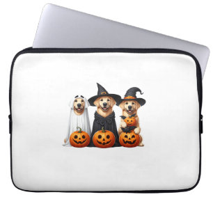 Golden Retriever Ghost Halloween Dog Lovers Laptop Sleeve