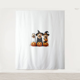 Golden Retriever Ghost Halloween Dog Lovers  Tapestry
