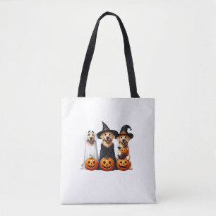 Golden Retriever Ghost Halloween Dog Lovers  Tote Bag