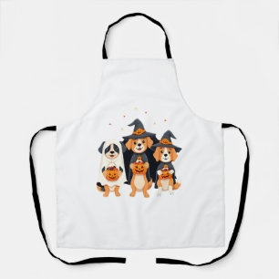 Golden Retriever Ghost Halloween Trick Or Treat Do Apron