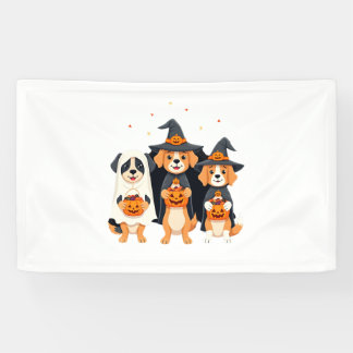 Golden Retriever Ghost Halloween Trick Or Treat Do Banner