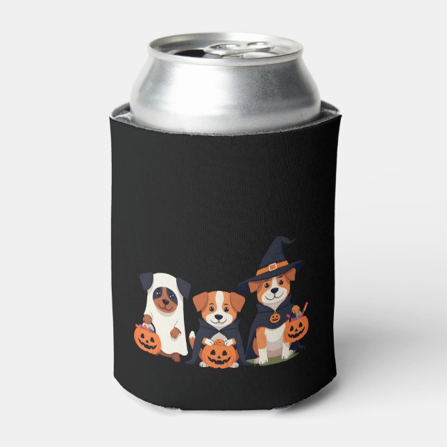 Golden Retriever Ghost Halloween Trick Or Treat Do Can Cooler (Can Front)
