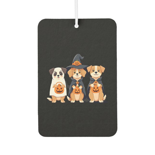 Golden Retriever Ghost Halloween Trick Or Treat Do Car Air Freshener (Front)