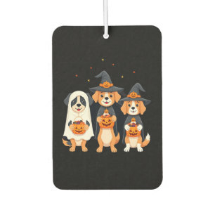 Golden Retriever Ghost Halloween Trick Or Treat Do Car Air Freshener