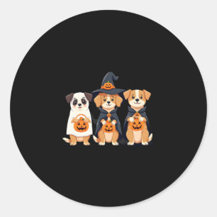 Golden Retriever Ghost Halloween Trick Or Treat Do Classic Round Sticker