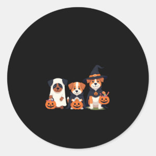 Golden Retriever Ghost Halloween Trick Or Treat Do Classic Round Sticker