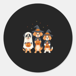 Golden Retriever Ghost Halloween Trick Or Treat Do Classic Round Sticker