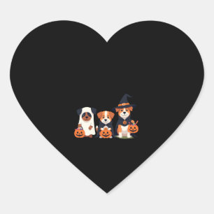 Golden Retriever Ghost Halloween Trick Or Treat Do Heart Sticker
