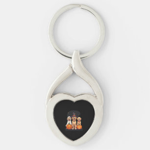 Golden Retriever Ghost Halloween Trick Or Treat Do Key Ring