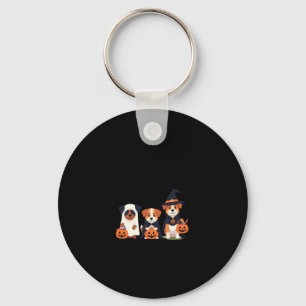 Golden Retriever Ghost Halloween Trick Or Treat Do Key Ring