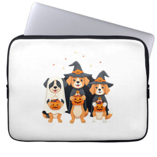 Golden Retriever Ghost Halloween Trick Or Treat Do Laptop Sleeve