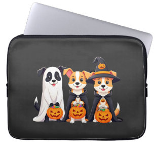 Golden Retriever Ghost Halloween Trick Or Treat Do Laptop Sleeve