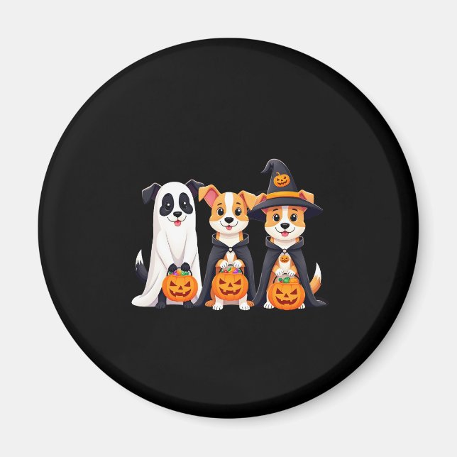 Golden Retriever Ghost Halloween Trick Or Treat Do Magnet (Front)