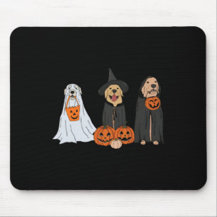 Golden Retriever Ghost Halloween Trick Or Treat Do Mouse Mat