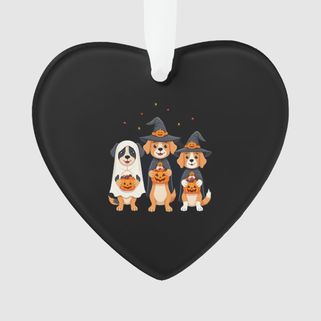 Golden Retriever Ghost Halloween Trick Or Treat Do Ornament (Front)