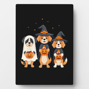 Golden Retriever Ghost Halloween Trick Or Treat Do Plaque