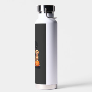 Golden Retriever Ghost Halloween Trick Or Treat Do Water Bottle