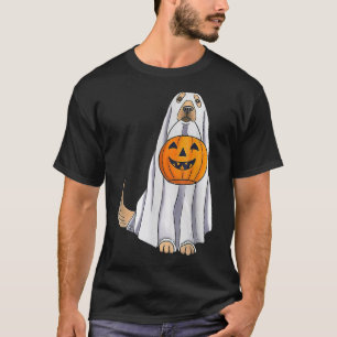 Golden Retriever Ghost Pumpkin Halloween Fall T-Shirt