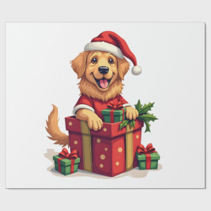 Golden Retriever Gift Wrap
