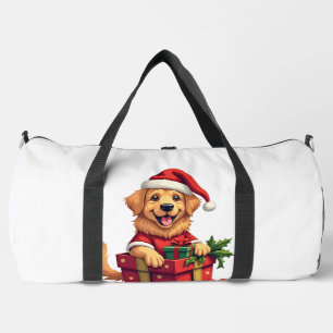Golden Retriever Gift Wrap Duffle Bag