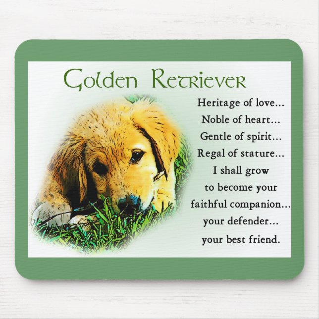 Golden Retriever Gifts Mouse Mat (Front)
