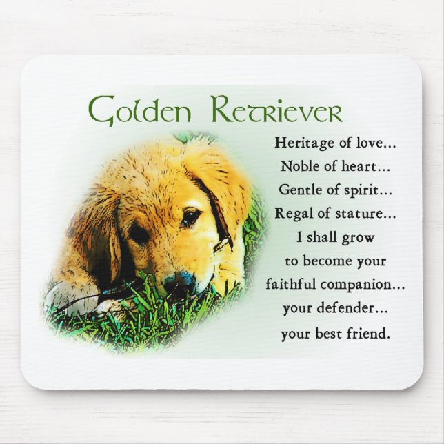 Golden Retriever Gifts Mouse Mat (Front)