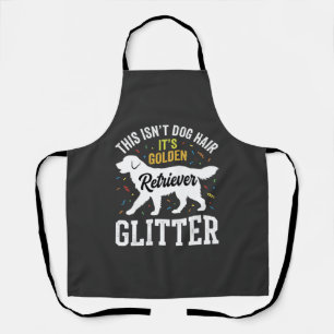 Golden Retriever Glitter Dog Hair Design Apron