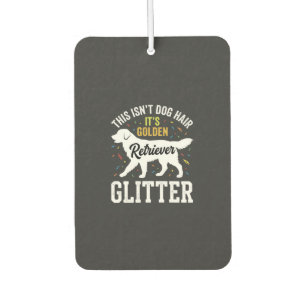 Golden Retriever Glitter Dog Hair Design Car Air Freshener